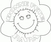 Coloriage Fleur pour Papa