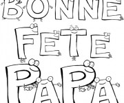 Coloriage Textes pour Fête des Pères