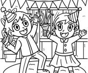 Coloriage C'est la f&ecirc;te de France