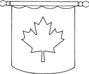 Coloriage Drapeau canadien pour la f&ecirc;te nationale du Canada
