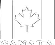 Coloriage et dessins gratuit Fête du Canada et drapeau canadien  à imprimer