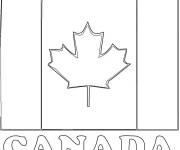 Coloriage F&ecirc;te du Canada et drapeau canadien 