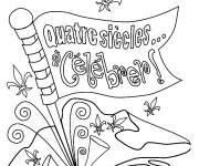 Coloriage et dessins gratuit F&ecirc;te nationale du Qu&eacute;bec à imprimer