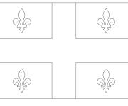 Coloriage et dessins gratuit F&ecirc;te nationale du Qu&eacute;bec avec le drapeau qu&eacute;b&eacute;cois à imprimer