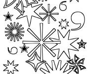 Coloriage et dessins gratuit Feux d'artifices pour c&eacute;l&eacute;brer la f&ecirc;te nationale à imprimer