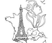 Coloriage et dessins gratuit Juillet f&ecirc;te nationale à imprimer
