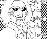 Coloriage Billy la poup&eacute;e de Halloween