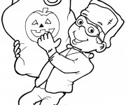 Coloriage Bonbons d'Halloween