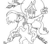 Coloriage Cavalier sans t&ecirc;te pour Halloween