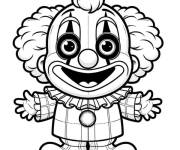 Coloriage Chibi clown pour Halloween