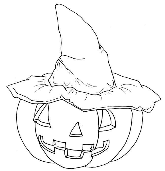 Coloriage et dessins gratuits Citrouille d'Halloween qui fait peur à imprimer