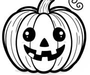 Coloriage Citrouille de Halloween Ps