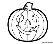 Coloriage et dessins gratuit Citrouille Halloween à imprimer