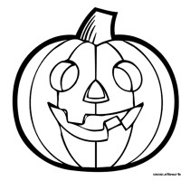 Coloriage et dessins gratuit Citrouille Halloween à imprimer