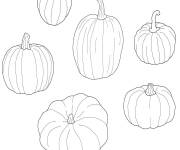 Coloriage Citrouilles festives de Halloween