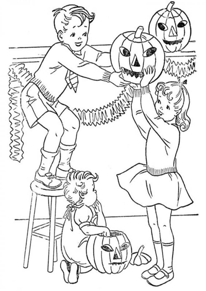 Coloriage et dessins gratuits Décorations d'Halloween à imprimer