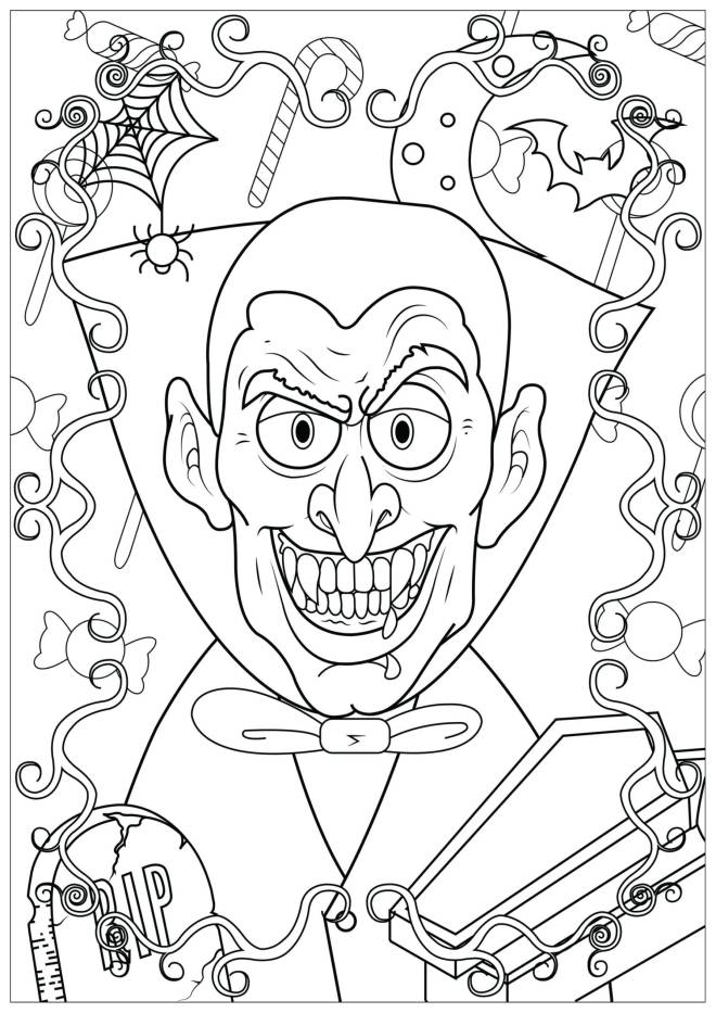 Coloriage et dessins gratuits Dessin animé Dracula à imprimer