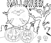 Coloriage Dessin d'halloween facile