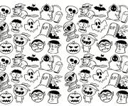 Coloriage Doodle de Halloween