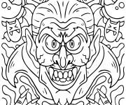 Coloriage Dracula effrayant et mal&eacute;fique de Halloween