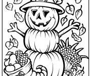 Coloriage &Eacute;pouvantail d'Halloween