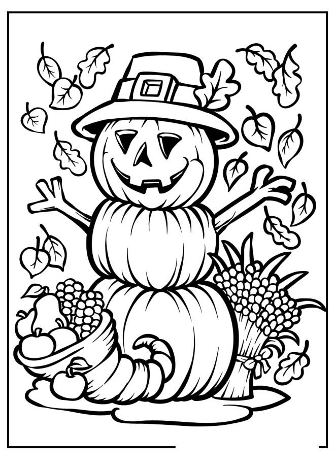 Coloriage et dessins gratuits Épouvantail d'Halloween à imprimer