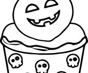 Coloriage G&acirc;teau de Halloween