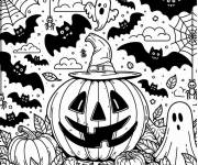 Coloriage Halloween adulte artclip