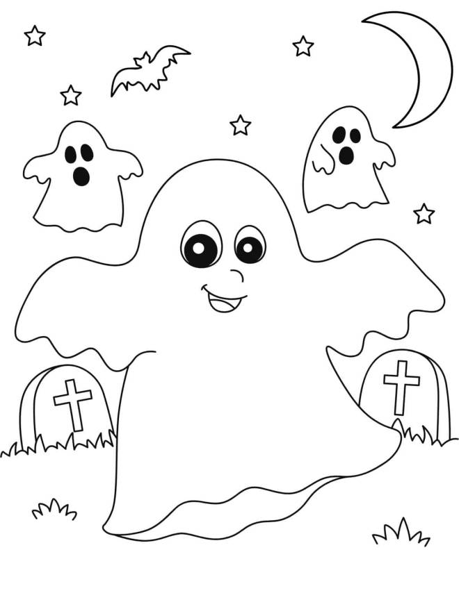 Coloriage et dessins gratuits Halloween Boo à imprimer