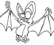 Coloriage Halloween Chauve Souris facile