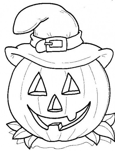 Coloriage Halloween Citrouille Et Chapeau De Sorcière