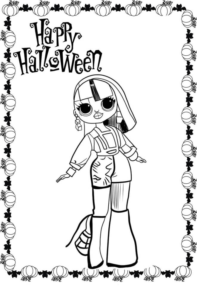 Coloriage et dessins gratuits Halloween Diva à imprimer