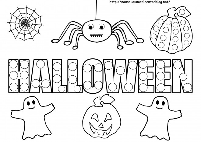 Coloriage Halloween enfants dessin gratuit à imprimer