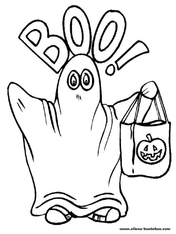 Coloriage Halloween maternelle dessin gratuit à imprimer