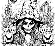Coloriage Halloween pour adulte en ligne