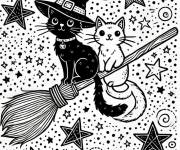 Coloriage Halloween stylis&eacute; en ligne