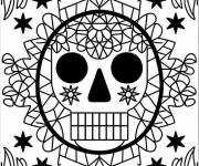 Coloriage Halloween zentangle facile