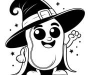 Coloriage Haricot magique pour Halloween