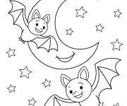 Coloriage Illustration de Halloween simple