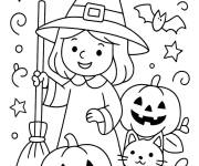 Coloriage Image de Halloween facile