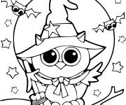 Coloriage Joli hibou de Halloween
