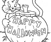 Coloriage Joyeux Halloween