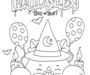 Coloriage Joyeux Halloween Trick Or Treat de 31 octobre