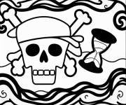Coloriage La f&ecirc;te de mort pour Halloween