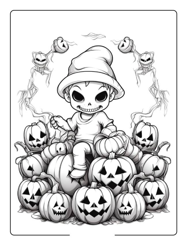 Coloriage et dessins gratuits Magique Halloween maternelle à imprimer
