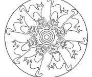 Coloriage Mandala Halloween &agrave; d&eacute;couper