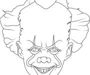Coloriage Masque Pennywise pour Halloween