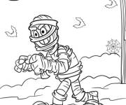 Coloriage Momie de dessin anim&eacute;