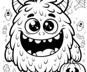 Coloriage Monstre mignon de Halloween