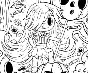 Coloriage Page de Halloween pour enfants